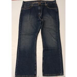 Thre3 Men's Blue Jeans Light Use 40x32 100% Cotton Made In Kenya Boot Fit